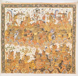 Ramayana (cor balinesa sobre tela)