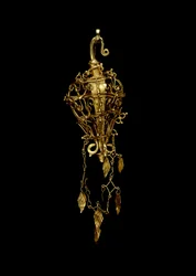 Brinco (ata wolo ou mboko leba), povos Lio, início do século 19 (ouro)