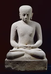 Monge meditando, de Candi Plaosan (andesite)