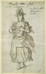 Camilla, c.1609 (caneta e tinta sobre papel)