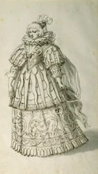 Masquer, c.1638 (caneta e tinta sobre papel)