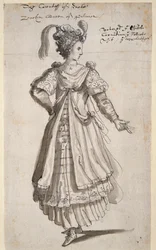 Rainha Zenobia, c.1609 (caneta e tinta sobre papel)