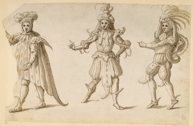 Three Fays, c.1611 (caneta e tinta sobre papel)