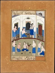 Mihr em uma casa de banho em Khwarazm