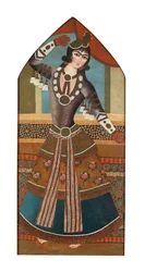 A Qajar Dancing Girl, c.1840 (óleo sobre tela)