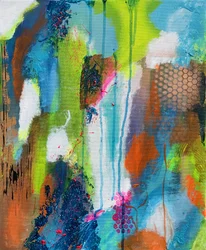 Fluxo abstrato vibrante