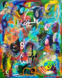 Graffiti abstrato vibrante