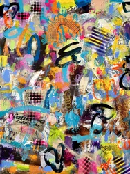 Arte urbana abstrata e vibrante