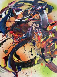 Traços abstratos vibrantes