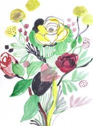 Ramo de flores vibrante
