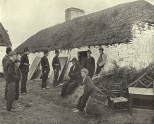 Eviction Scene, County Clare (foto a p/b)