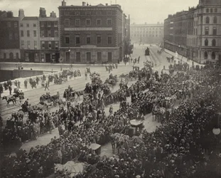Parnell Memorial Procession, Dublin (foto a p/b)