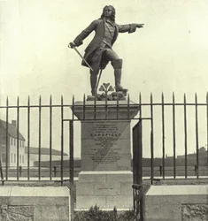 A Estátua de Sarsfield, Limerick (foto a p/b)