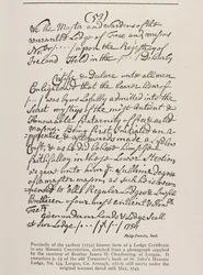 Primeiro certificado conhecido (irlandês) com um selo da Grande Loja, 1762