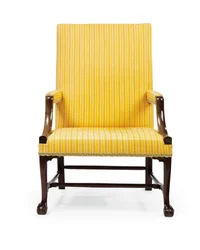 Poltrona George II, c.1750 (mogno e algodão) (par para 1265761)