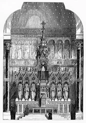 Altar alto de Santo Afonso de Liguori, Limerick, Irlanda, ilustração de &39;The Builder&39;, 1865