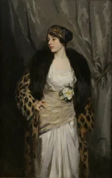 Gladys Wiles em um casaco de leopardo (O casaco de leopardo)