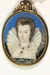 Uma senhora tradicionalmente identificada como Elizabeth Bruges, Lady Kennedy (aguarela em velino)
