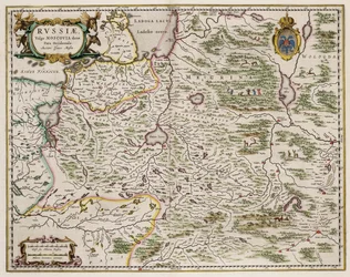 Mapa da Rússia Ocidental De: Norte e Leste, 1664