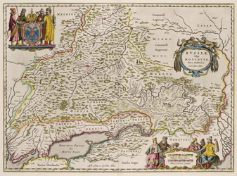 Mapa do Sul da Rússia De: Norte e Leste, 1664