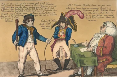Fralda em Tow, 1803 (gravura à mão colorida)