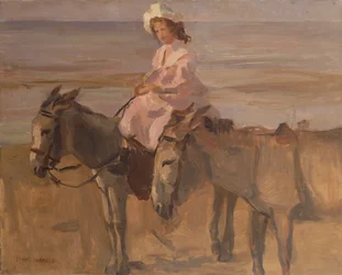 Na praia de Scheveningen (óleo sobre tela)