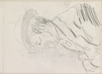 Retrato de um homem desconhecido com chapéu, em perfil