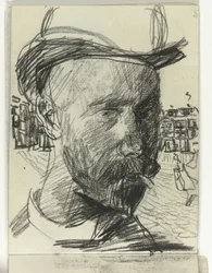 Auto-retrato de Isaac Israels, a fumar