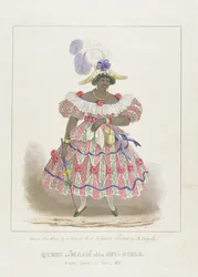 Rainha ou &39;Maam&39; dos Set-Girls, prato 1 de &39;Sketches of Character ...&39;, 1838 (cor litho)