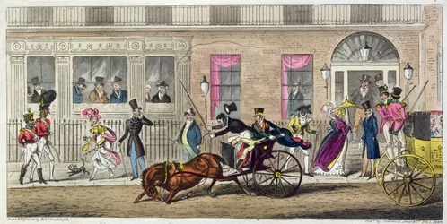 Exterior do Fishmongers Hall, um colapso regular, 1824 (aquatint)