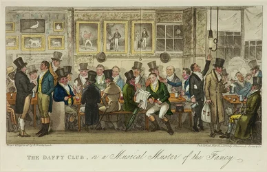 The Daffy Club, ou um Muster Musical of the Fancy, publicado em 1824 (cor litho)