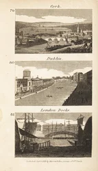 O comércio na Regency Ireland e Inglaterra: Cork, Dublin e Londres Docas