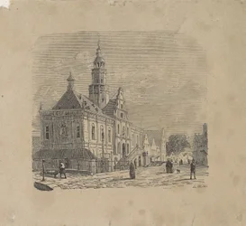 Vista da prefeitura em Bolsward