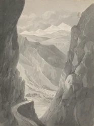 Pass of the Gemmi/ Descendo para Leukas Bad (Suíça)