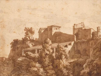 Vista de algumas casas (Tivoli?)