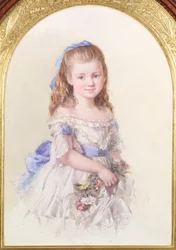 Retrato de Winifred Mary Bombass, dez anos, 1872
