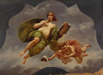 Comédia, de Isacco Gioacchino Levi (1818-1908), esboço
