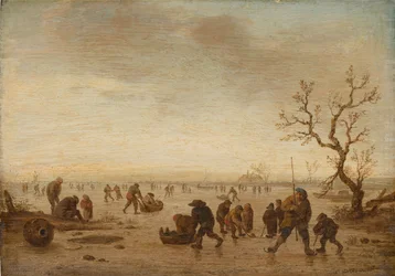 Patinadores no gelo, c.1642-45 (óleo sobre madeira de carvalho)