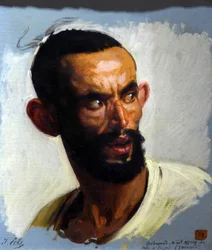 Cabeça de Kabyle, cerca de 1860 (óleo sobre tela)