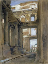 Ruínas do Palácio das Tulherias, século XIX.