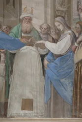 Detalhe do casamento da Virgem Maria, 1634