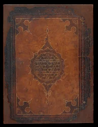Capa do livro, Egito ou Síria, período mameluco (couro sobre pastilhas)