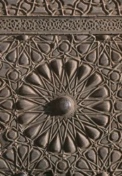 Porta da madrassa do Sultão al-Zahir Barquq, detalhe (madeira)