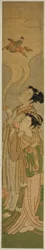 Casal Conjurando um Cavalo e um Cavaleiro (paródia de Tekkai [chinês: Li Tieguai] e Chokaro [chinês: Zhang Guo Lao])