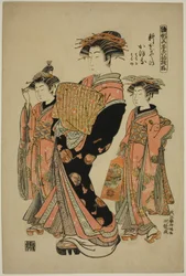 Kaoru do Shin-Kanaya, da série "Models for Fashion: New Designs as Fresh as Young Leaves (Hinagata wakana no hatsu moyo)"