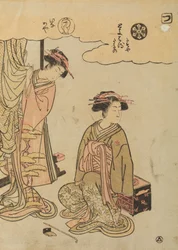 A oiran Toyoharu e Hinakaya da casa Chojiya