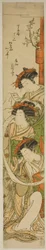 The Courtesans Chozan of the Chojiya, Hanaogi of the Ogiya, and Matsunoi of the Matsubaya