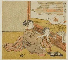O Oitavo Mês (Sogetsu), da série "Fashionable Doze Meses (Furyu juni tsuki)"