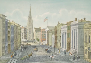Wall Street, Nova York em 1847.
