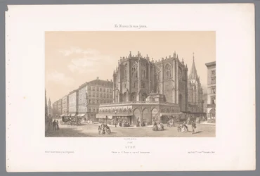 Zicht op de kerk Saint-Nizier en de rue de l